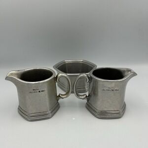 Wilton Columbia Vintage Pewter Creamer And Sugar Bowl